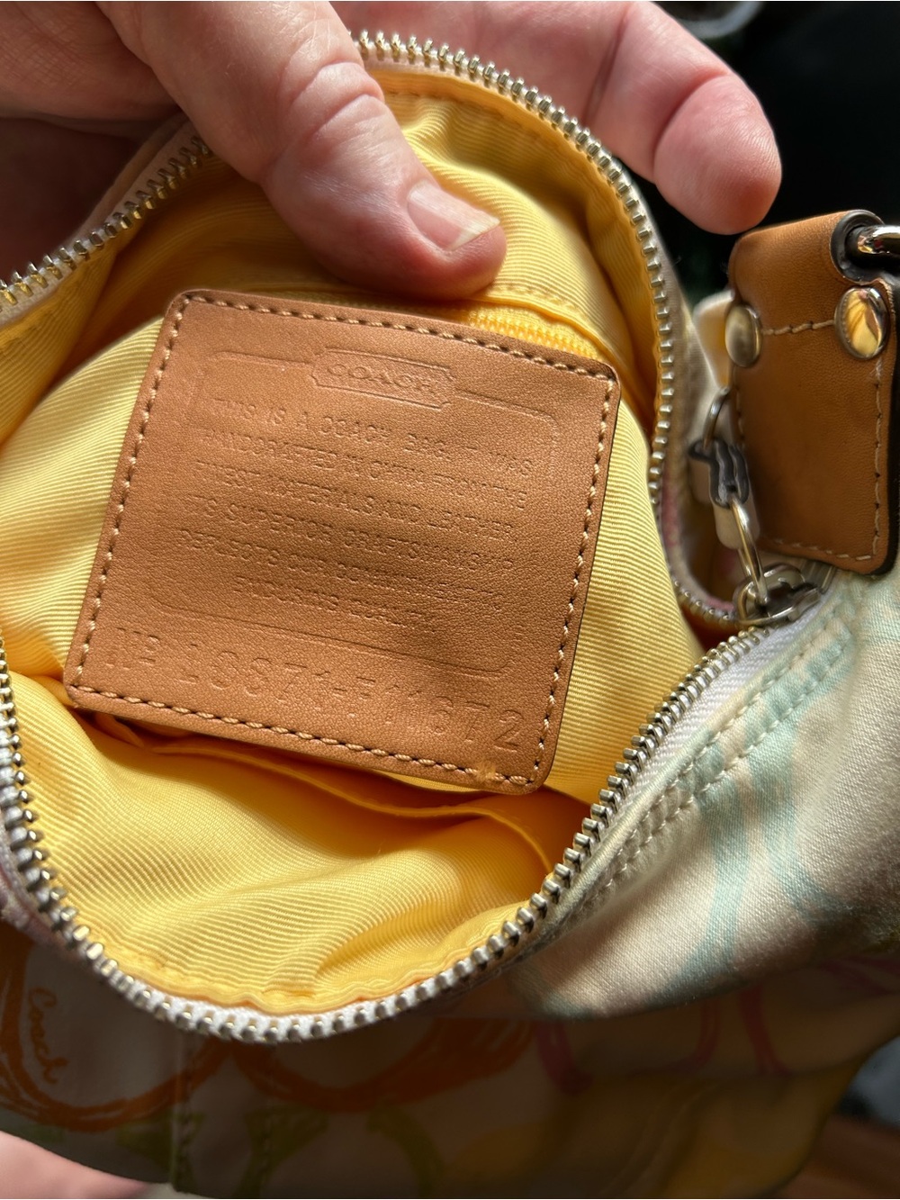 Coach Multicolor Pastel Signature Ring Shoulder Bag - Cream - Picture 2 of 13